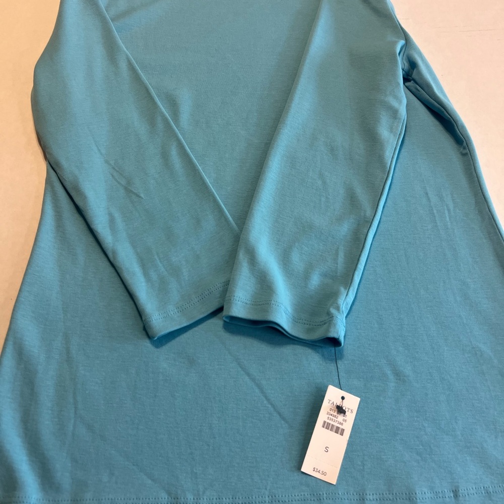NWT Talbots 3/4 sleeve Teal  Shirt
